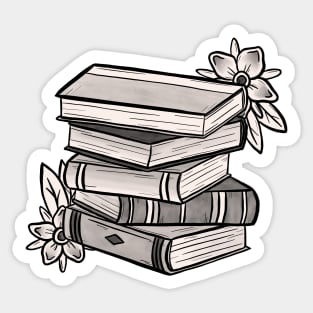 Tattoo Style Book Stack Sticker